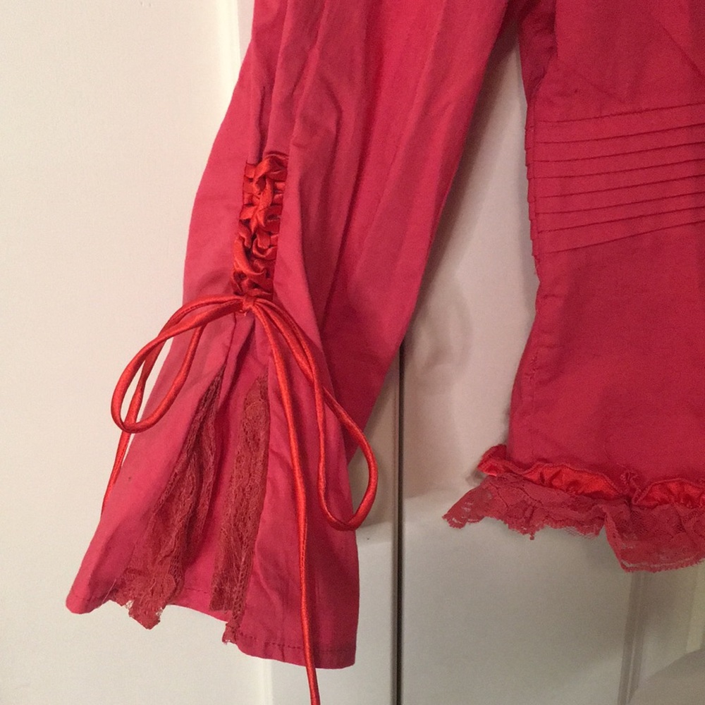 Poetry | Red Lace & Ruffles Top - Picture 6 of 13